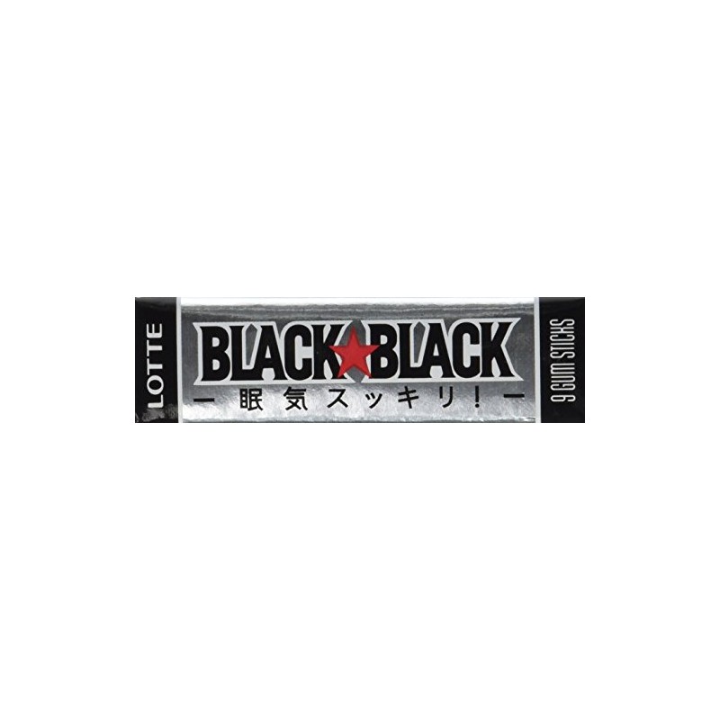 Lotte - Black Black Chewing Gum (Pack of 15)