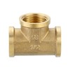 QUARKZMAN Brass Tee Pipe Fitting, 1/2" x 1/2" x 1/2"