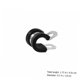 TEHAUX 20pcs Stainless Steel Cable Clamp Rubber Cushion Cable Management Clips Clamp for Hoses