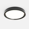 VidaLite Black 16in Round Integrated LED Surface Light, Slim Flush