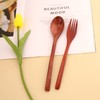 Wanjorlay 16Pcs Wooden Spoons Forks Set Including Wooden Spoons and