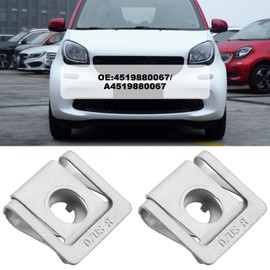 EMSea 2 Sets Car Engine Cover Bolt Nuts Rotary Catch 4519880067 A4519880067 Compatible With smart 451 and Compatible With Smart Fortwo 2007-2015