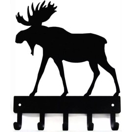 금속 행상인 무스 키 랙 행거 - 대형 폭 9인치 미국산 월 마운트 Metal Heavy Duty Coat Rack - Large 9 Inch Wide Wall Mount [9 inch wide (Lg)]