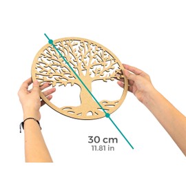 CONTRAXT Tree of Life Wall Decoration Wooden Tree of Life Wall Decoration Tree of Life Spiritual Decoration Wall Wood Vintage Garden Decoration Meditation Mandala Wall Picture Non-Metal (Tree of Life,
