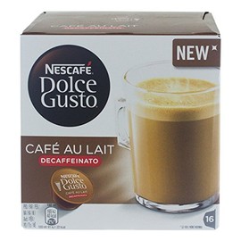 Nescafé Dolce Gusto Cafe au Lait Decaffeinato, Decaffeinated Coffee, 16 Capsules