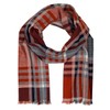 LINDENMANN Men's Scarf Light 100% Organic Cotton Red, red, Unit