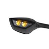 Minho Motorcycle Rearview Mirrors with Built-In Turn Signals Fit for
