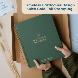 Nook Theory Comprehensive Linen Wedding Planner and Keepsake - Perfect for Newly Engaged Gift, Wedding Planning and Organizer Book for the Bride (Rose)