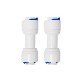 Water Inlet Pipe Connection Quick Connection Water Filter Fitting Adapter for Reverse Osmosis and Water Filter, Drinking Water Tap, Side-by-Side Fridge (1/4 to 1/4 Inch)