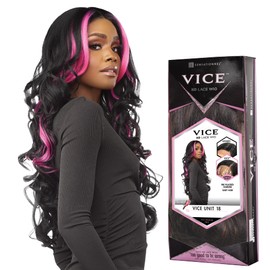 Sensationnel Vice Lace Front Wigs - Unit 18 5 Inch Deep Part Synthetic Preplucked Hairline (FACEFRAME27/1)