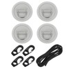 PATIKIL D-Ring Patch, 4 Pcs Stainless Steel D-Ring PVC Patch