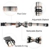 Bobo Rainbow Dog Collar, Plaid Pet Collar with Metal Buckle,