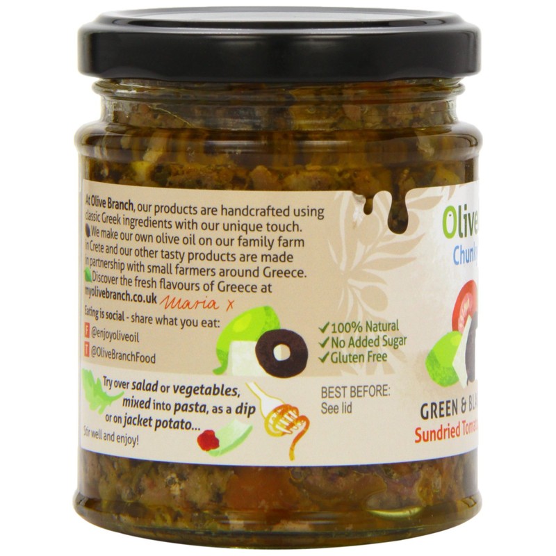 Olive Branch Green and Black Olive Tapenade with Sundried Tomato