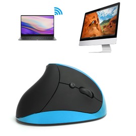 Ergonomic Mouse, Optical Vertical Mouse, Wireless Ergonomics Office Gaming Computer Mouse, Reduce Wrist Pain(blue)