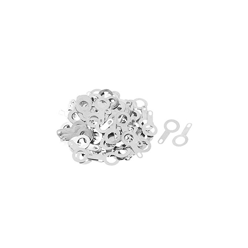 uxcell M5.2 Lug Plate Solder Ring Terminal Connector Crimp Silver