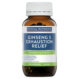 Ethical Nutrients Buy Ethical Nutrients Ginseng 5 Exhaustion Relief 60 Capsules Online