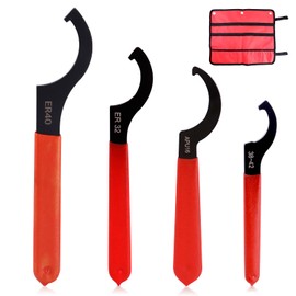 Cimeton 4Pcs Heavy Duty Carbon Steel Coilover Adjustment Spanner Wrench Set Universal Coilover Shock Adjustment Hook Spanner for Suspension System and Shock Adjustments