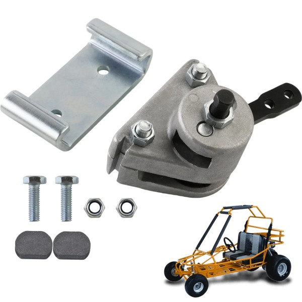 PACEWALKER Go Kart Mechanical Brake Caliper and Bracket with Pads