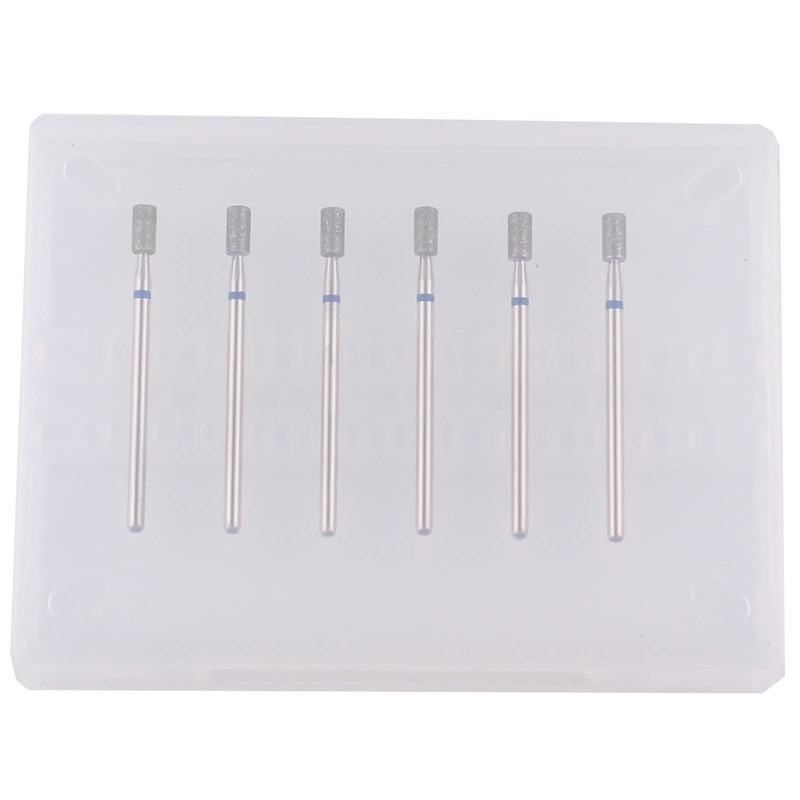 MZCMSL 6pcs Barrel Cuticle Drill Bits, Pro Diamond Bits for