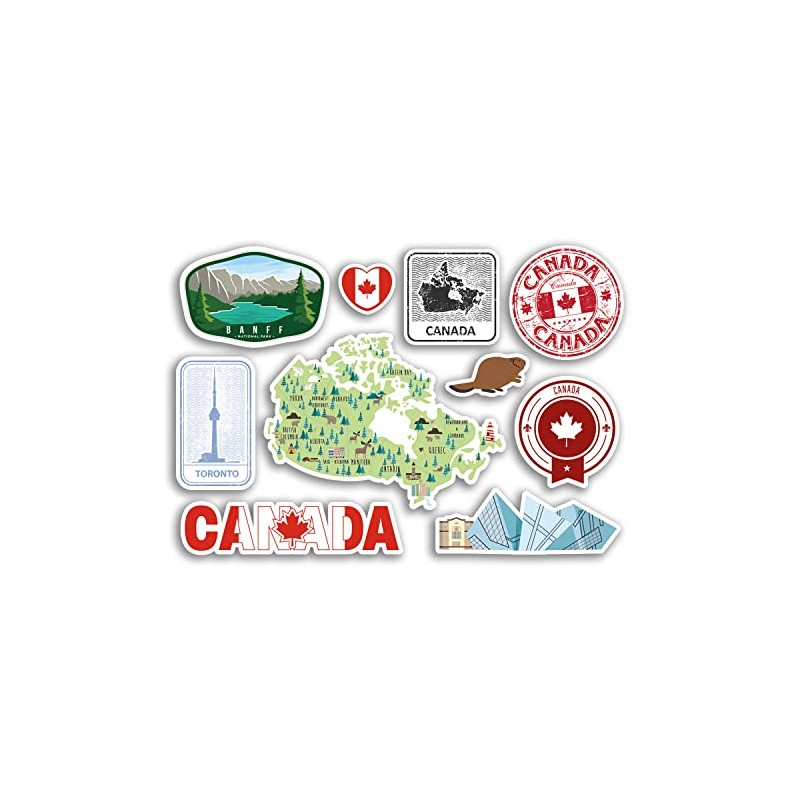 DV DESIGN 1 x A5 Canada Vinyl Glossy Patriotic Sticker