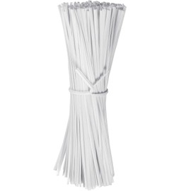 200 Pieces 12 cm Wire Twist Flexible Garden Plant Ties, Nose Clips Nose Bridge Bracket DIY Wire, Multi-Function Sturdy Garden Plant Twist Tie Plastic Garden Ties Plant Support Tree Shrub (White)