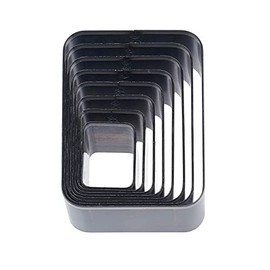 SUPERDANT 8pcs/Set Steel Leather Die Rectangle Shape Cutter Hollow High Carbon Punching Tool with Box Cutting Mold Punching Die Set for Handmade DIY Leather Craft Stainless Steel