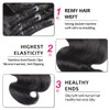 Unipearl Wavy Clip-In Real Hair Extensions, 50 cm / 20