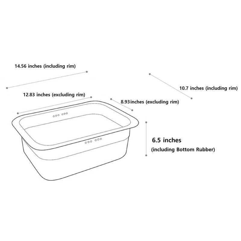 Incoc Stainless Steel Basin Bucket Dishpan Dish Washing Bowl Basket