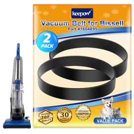 KEEPOW Vacuum Belt for Bissell Powerforce Compact, 1604895 Belt for Bissell Model 2112, 1520, 2690, 3508, 23T7, 23T7V, 3130, 21129, Replace Part 1604895, (2 Pack)