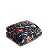 Vera Bradley Women's Fleece Plush Throw Blanket, Perennials Noir, 80