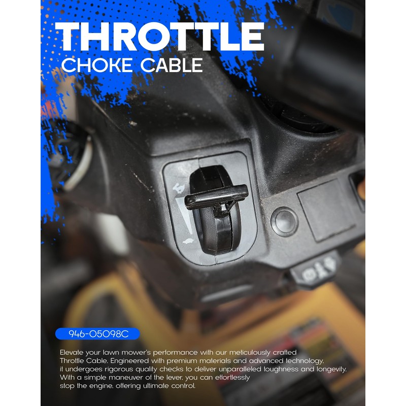 Achilioson 946-05098C Throttle/Choke Cable Replace 946-05098A B C Compatible with