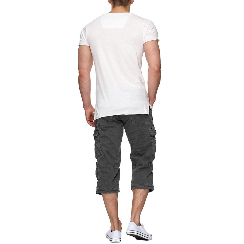 Indicode Men's Nicolas Check 3/4 Cargo Shorts Checked with 6