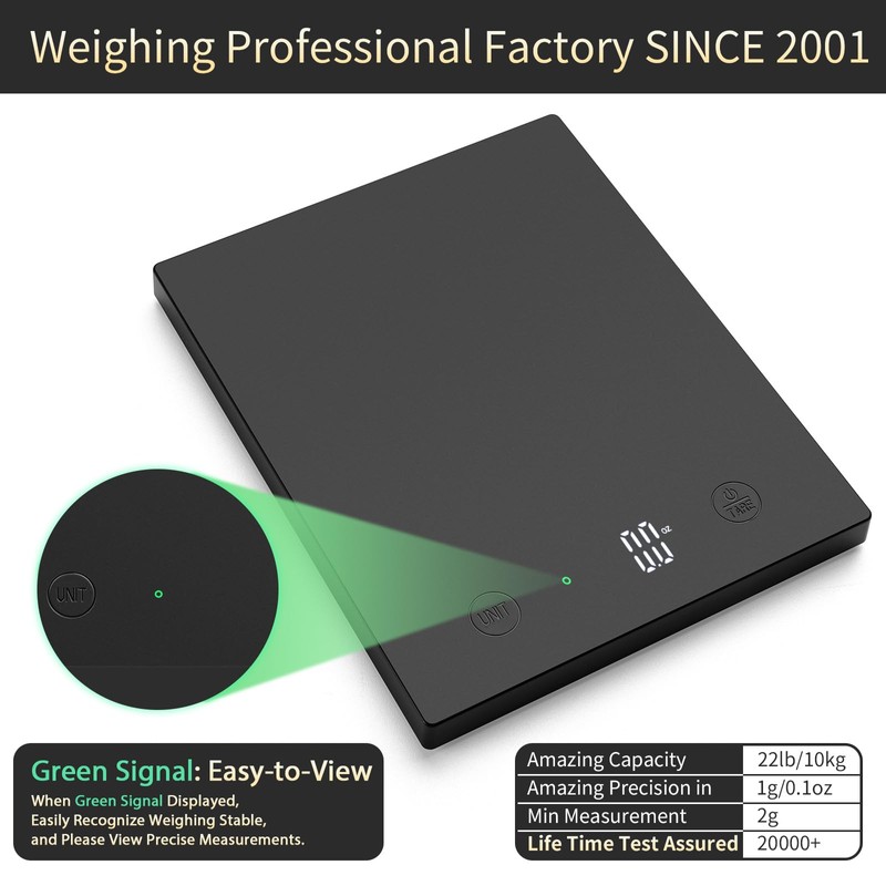 Homebuds 22lb/10kg Digital Food Scale in High Precision 0.1oz/1g, Our