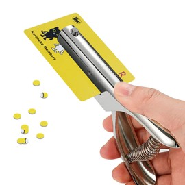 NICHII Single Hole 0.1 inch (3 mm) Deep Hole Office Punch Depth 2.1 inch (53 mm) Hole Punch, Heavy Duty Hand Hold Single Hole Punch, For PVC/ID Cardboard Card Membership Photo (3mm)