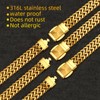 CaptainSteeL Cuban Link Chain Bracelet for Men- 316L Stainless Steel
