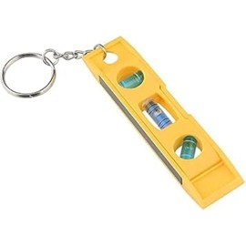 Yellow Bubble Level with Keychain Magnetic Torpedo Level Measuring Tool,Plumb/Level/45-Degree Measuring Level Bubble Fashion Measuring and Layout Tools Car Keychains,Spirit Levels