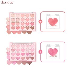 DASIQUE Mood Shadow Palette + Color Balm Set 2items [Sweet Heart Collection], Color:07 Love Heart