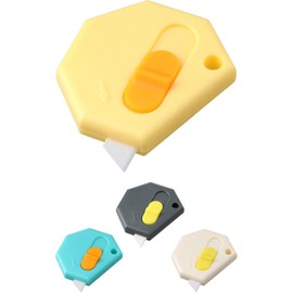 Duction Magnetic Cardboard Cutter, Ceramic, Cardboard Opening Tool, Safety Opener, Convenient, Small Item, Portable, Commercial Use, Home Use (Yellow)