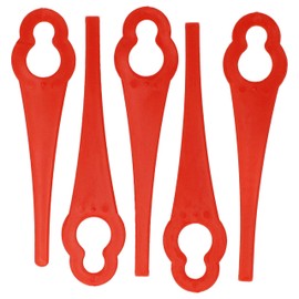 vhbw 5 x Replacement Blades Compatible with Einhell GC-CT 18/24 Li, GC-CT 18/24 Li P, GE-CT 18 Li Grass Trimmer - Replacement Blade Red, Nylon/Plastic