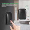 Black Self Powered Wireless Doorbell No Wiring Punching Outdoor Welcome