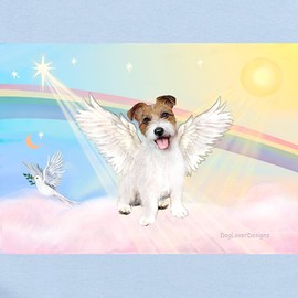 CafePress Angel/Jack Russell Terrier Infant Bodysuit Cute Infant Bodysuit Baby Romper Sky Blue