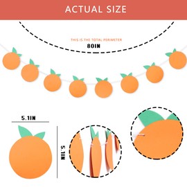 Little Cutie Banner - Little Cutie Baby Shower Decoraciones, Little Cutie is on the Way Banner, guirnalda, decoración de cumpleaños con temática naranja