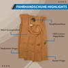 German Wear Driving Half Finger Fingerless Driving Leather Gloves (Caramel,