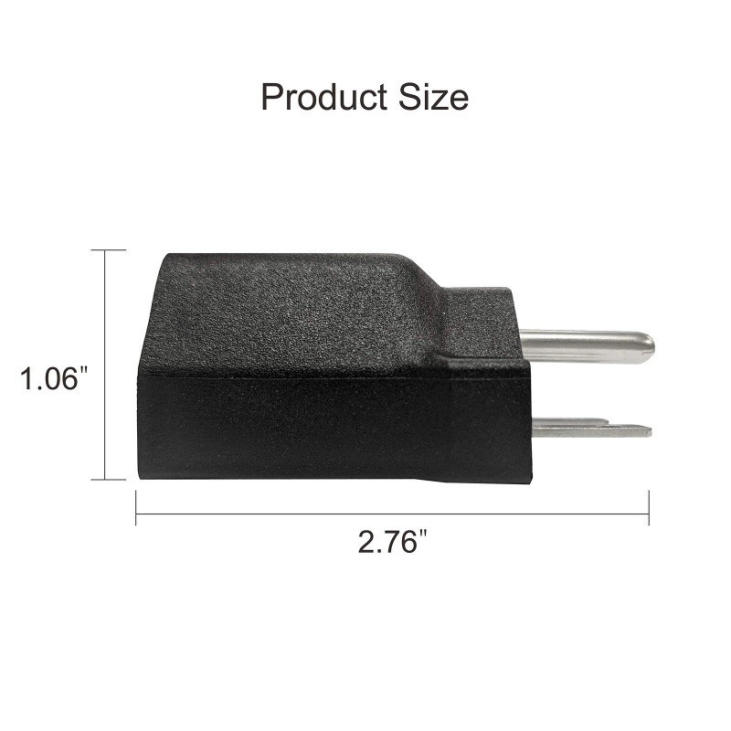 Bloomgrow 110V / 120V to 220V / 240V Plug Adapter