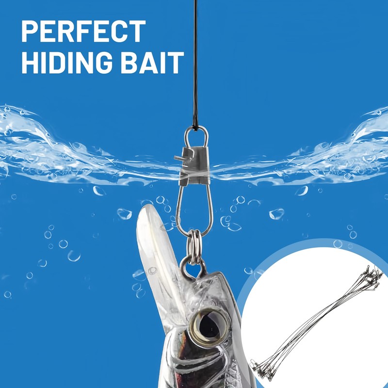 10pcs Fishing Wire Trace Leaders - Stainless Steel Lure Wire