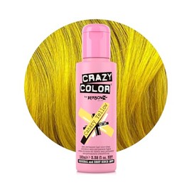 Crazy Color Vibrant Canary Yellow Semi-Permanent Hair Dye. Highly Pigmented Bright Yellow Conditioning & Oil Nourishing Vegan Formula | No Bleach or Ammonia | 100ml