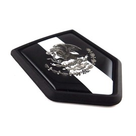 Mexico Black Mexican Flag Black Shield Car Bike Decal Crest Emblem 3D Sticker