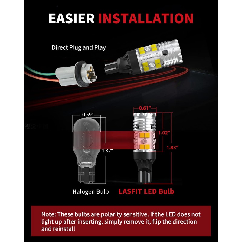 LASFIT 921 LED Reverse Backup Lights for 2014-2022 2023 2024