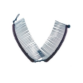 HairZing Stretchy Banana Hair Clip - Sturdy Hold, No Damage, Creases or Pain (Satin Cord) (Brown, Large (Pack of 1))