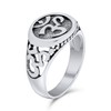 Open Knotwork Aum Om Sterling Silver Ring